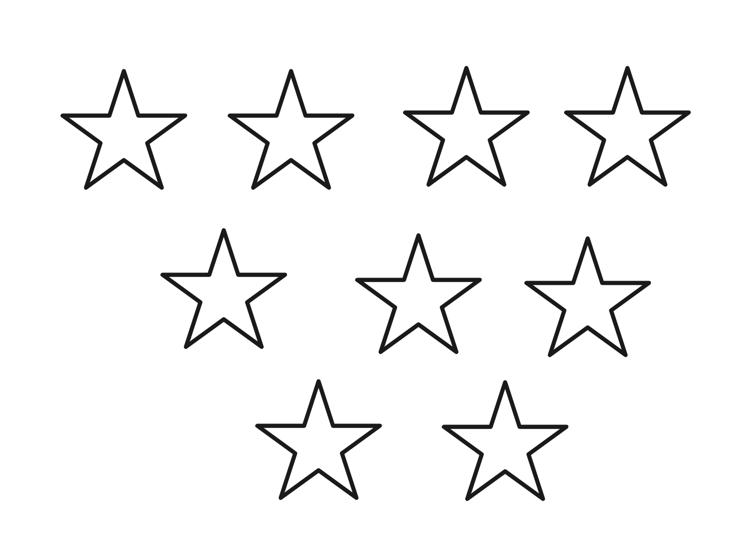 Piktogramme Sterne