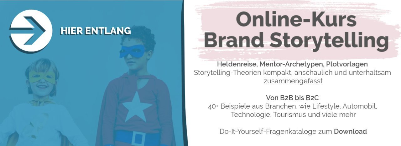 Website Banner Online Kurs Brand Storytelling