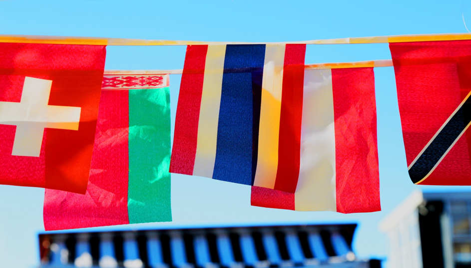 Diverse internationale Flaggen 