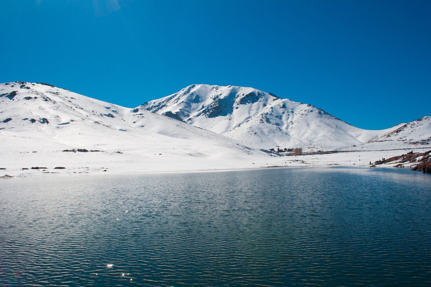 Blick auf das Ski-Gebiet Oukaimeden im Atlas-Gebirge