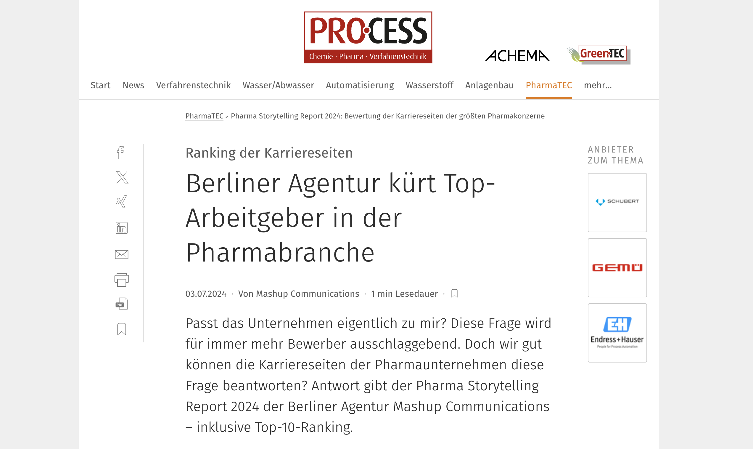 Arbeitgeber Pharmabranche